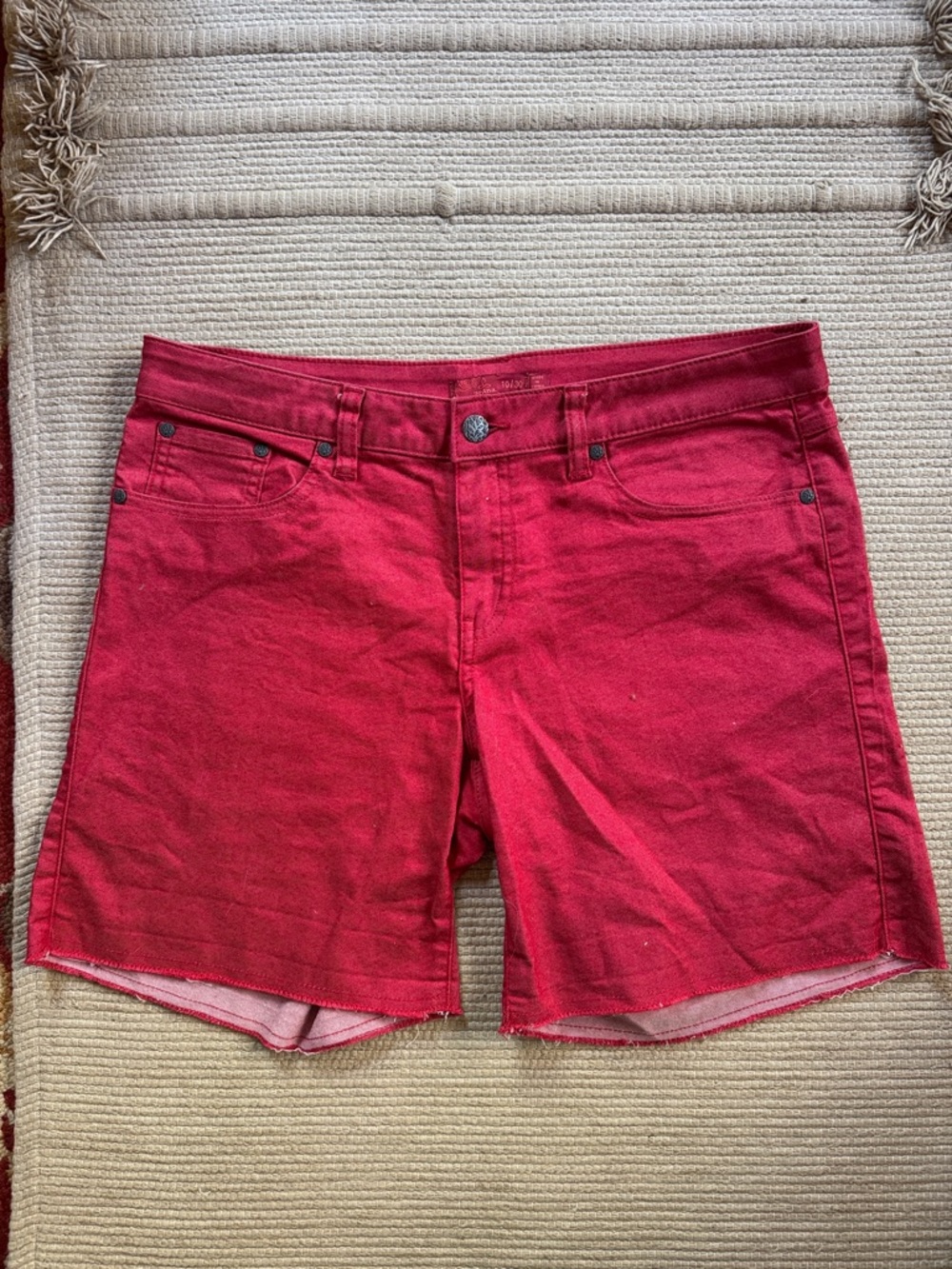 Prana shorts Jean shorts stretch cotton cherry red NEW women’s 10 30 M